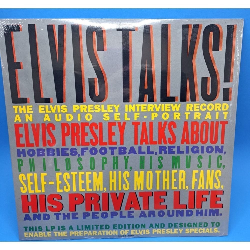 Elvis Presley Elvis Talks Interview Vinyl LP Multicolor Factory Sealed RCA 1970s